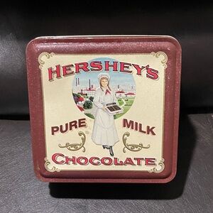 1992 Hershey's Pure Milk Chocolate Tin Canister Vintage Edition #2 Hershey Girl